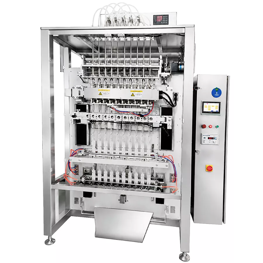 Liquid packaging machine - multi-lane